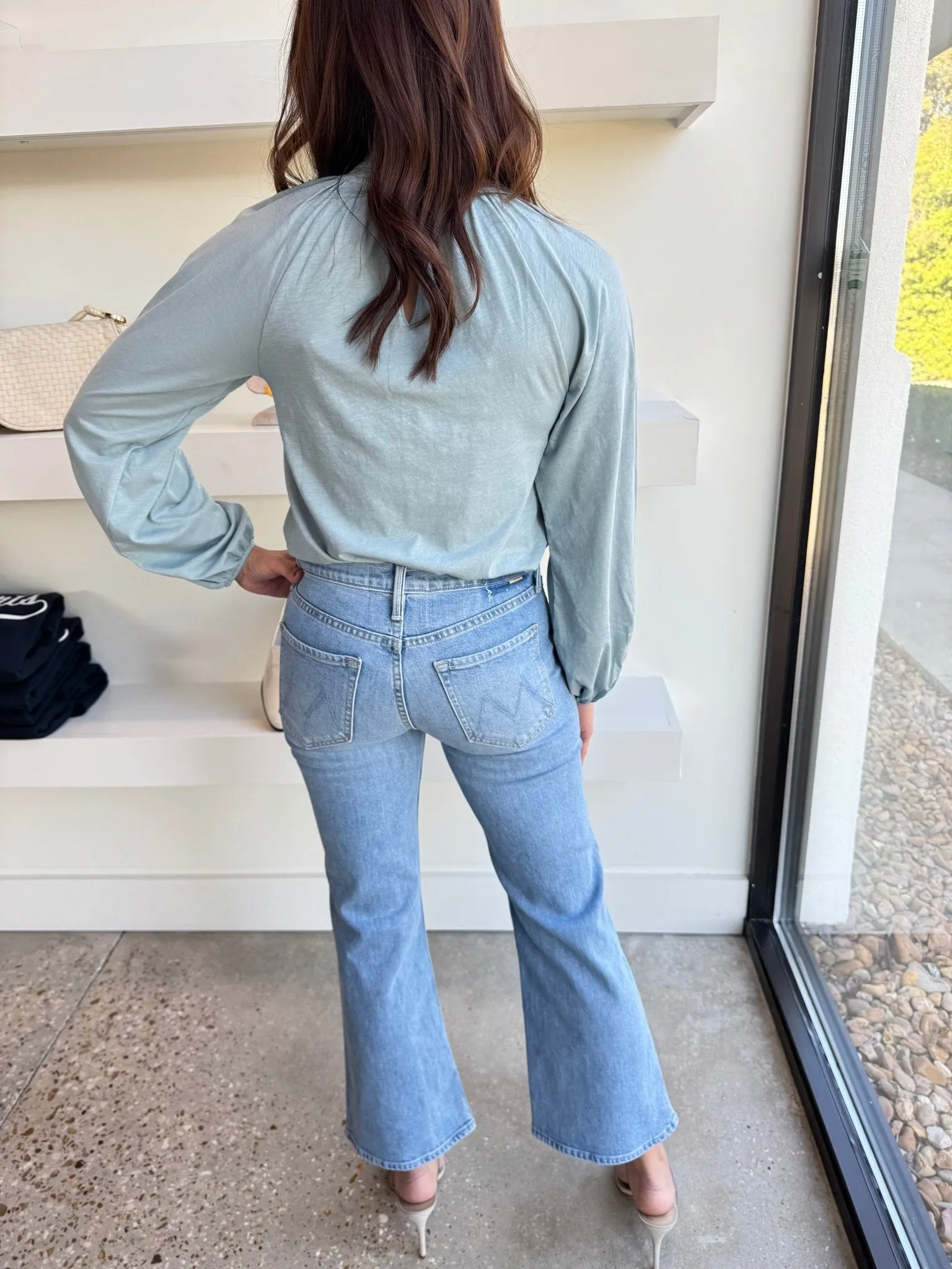 Sea Frost Rosalie Keyhole Blouse