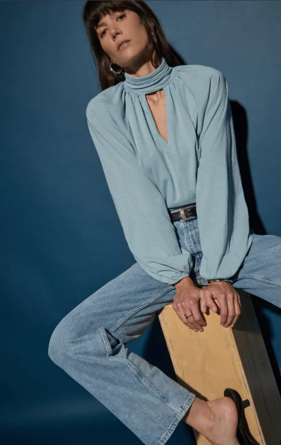 Sea Frost Rosalie Keyhole Blouse
