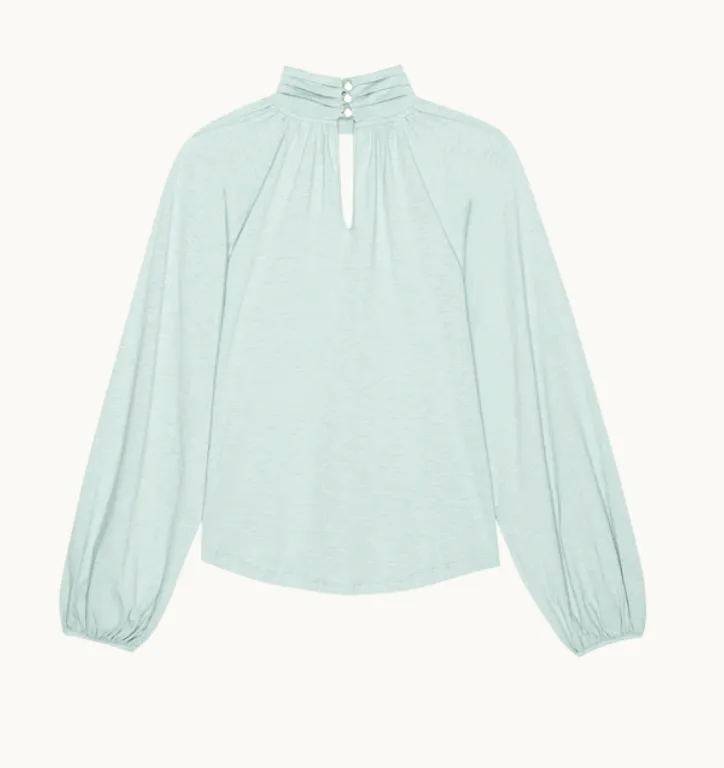 Sea Frost Rosalie Keyhole Blouse