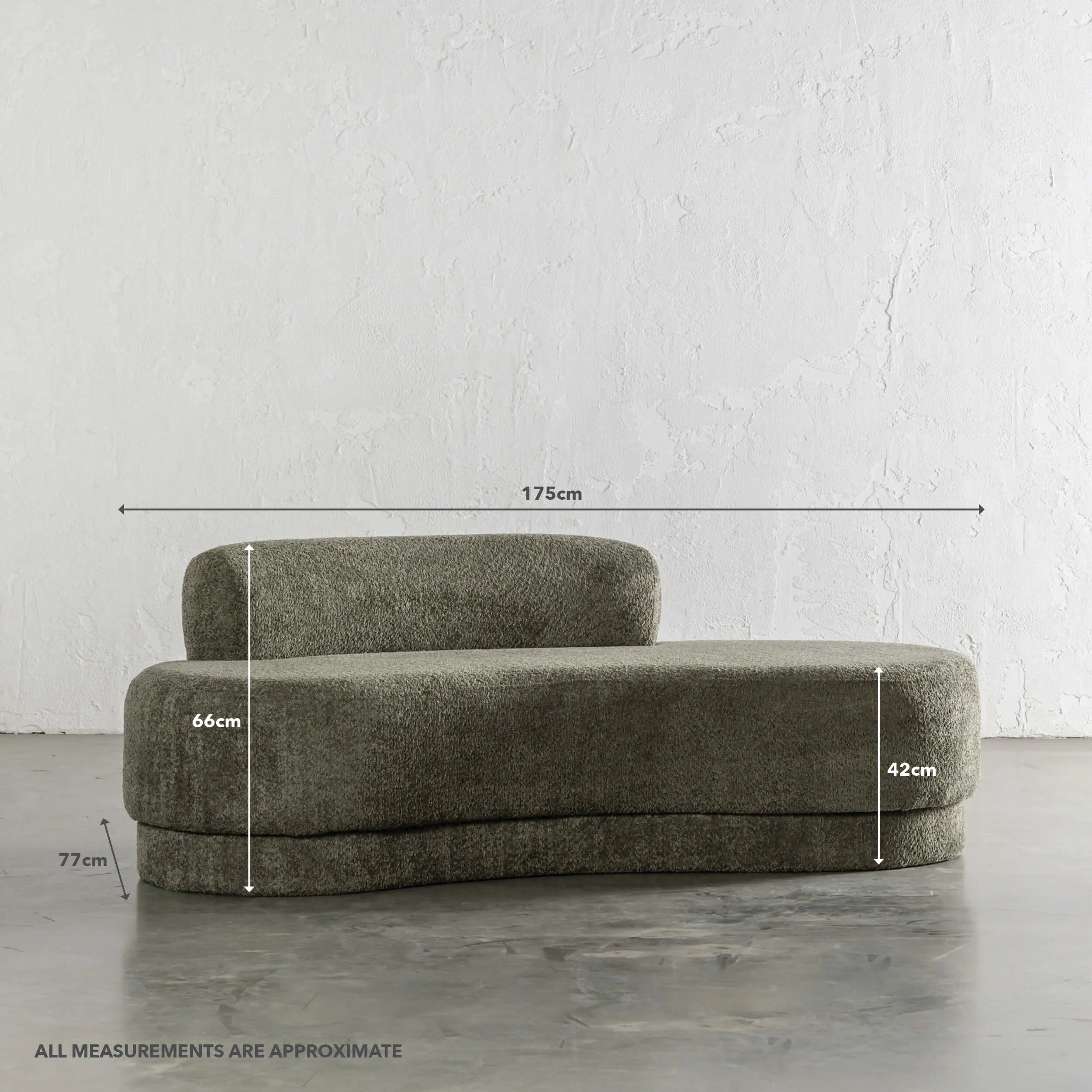 SEVILLA CURVE DAYBED  |  MANGROVE LEAF BOUCLE