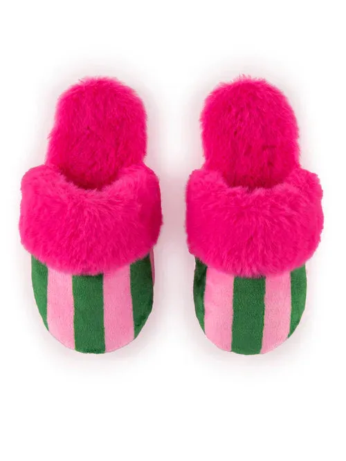 SHIRALEAH FELICITY STRIPE SLIPPERS, PINK