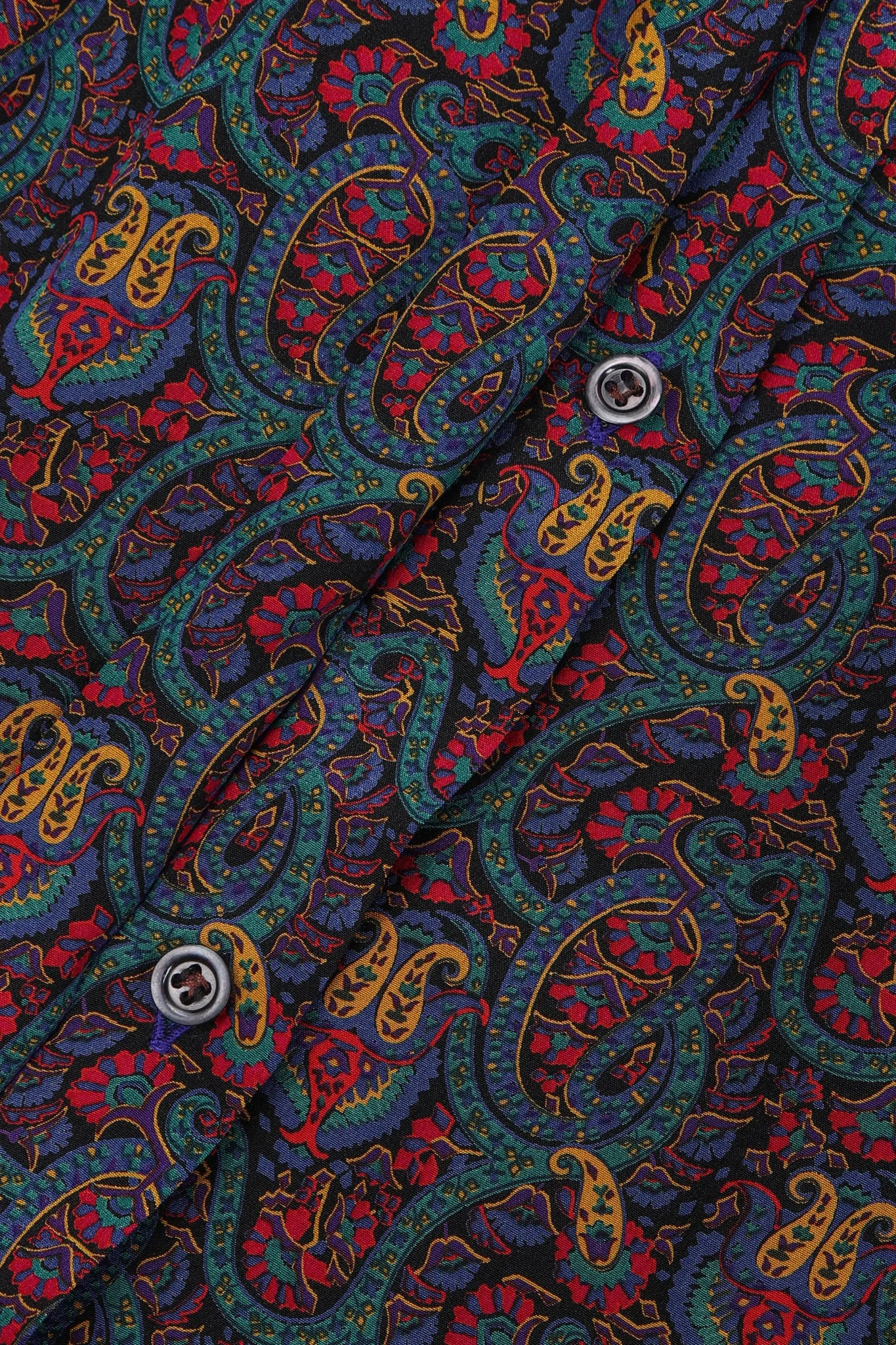 Silk Paisley Print Blouse & Skirt Set