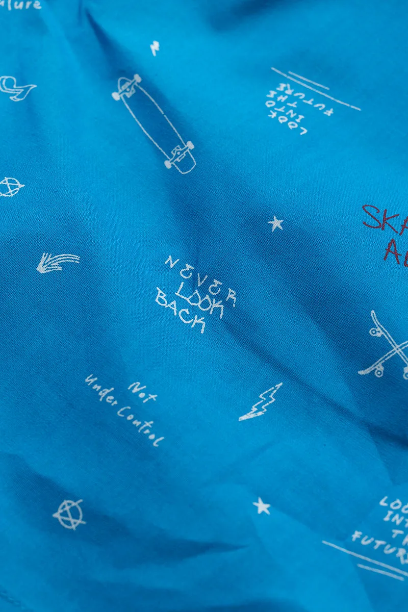 Skate All Day Blue Boxer