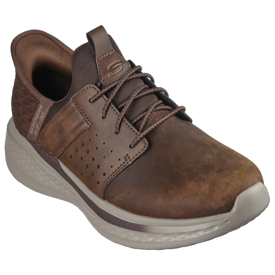 Skechers Mens Dark Brown Hands Free Slip-Ins Casual Trainer 210828/CDB