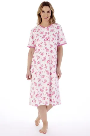 Slenderella ND02125 42" Pink Floral Nightdress