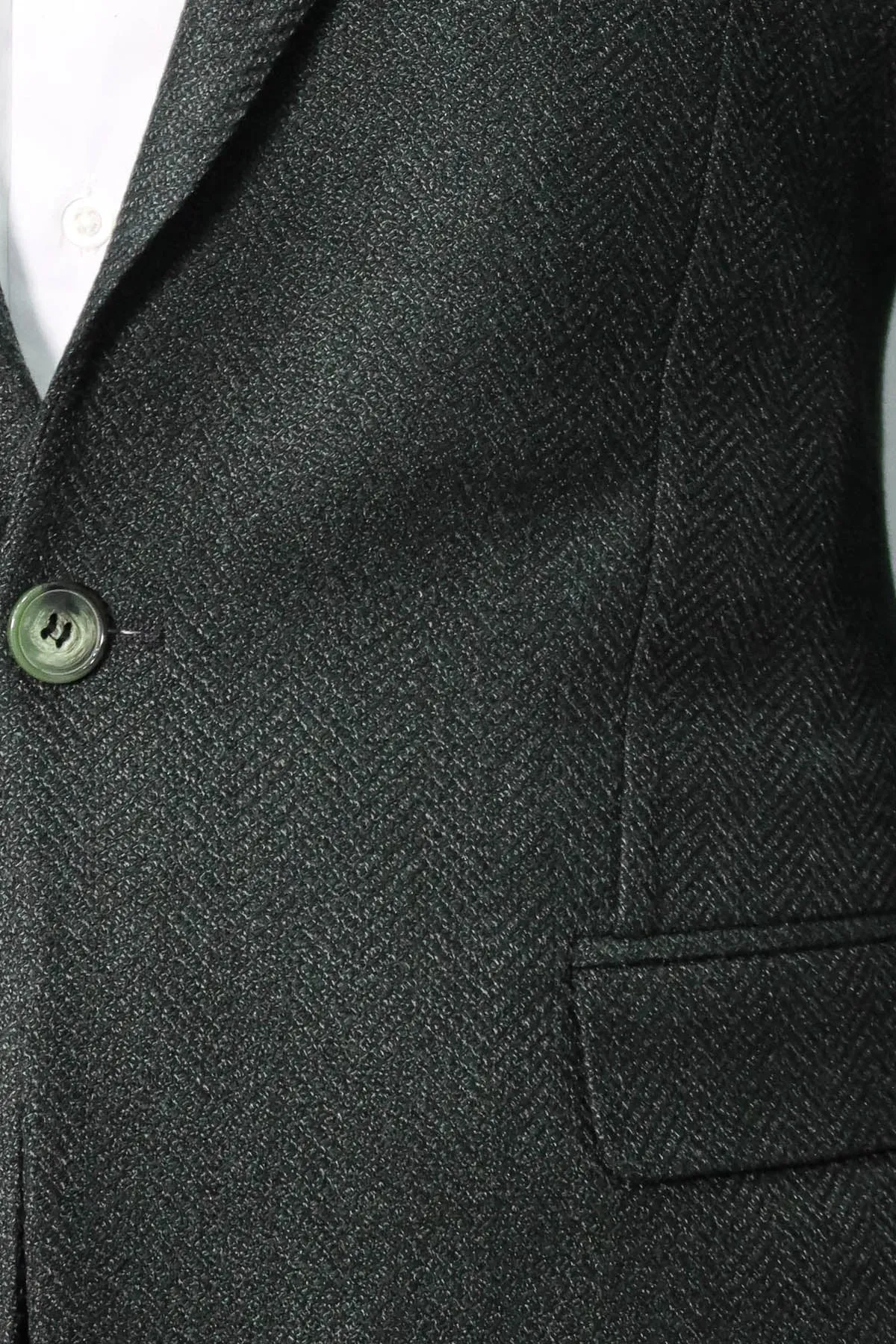Slim Fit Patterned Dark Green Men Blazer - Wessi