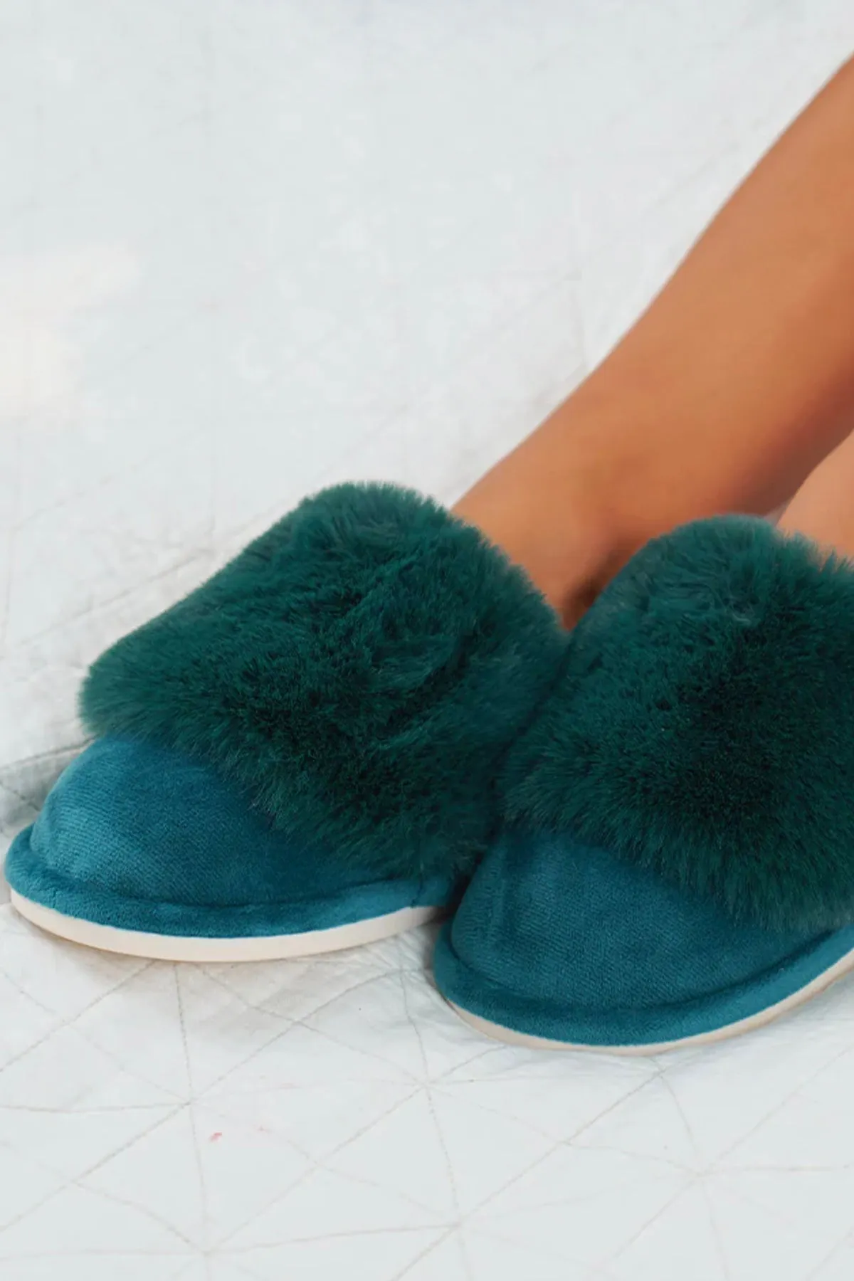 Slipper Cosy Luxe Emerald