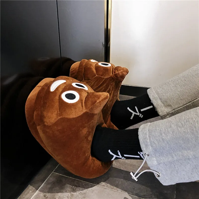 Slippers Men Bedroom Non-slip Women Men Shoes Soft Warm Plush Indoor Slippers Fashion Funny Gift Cute Home Winter Slippers