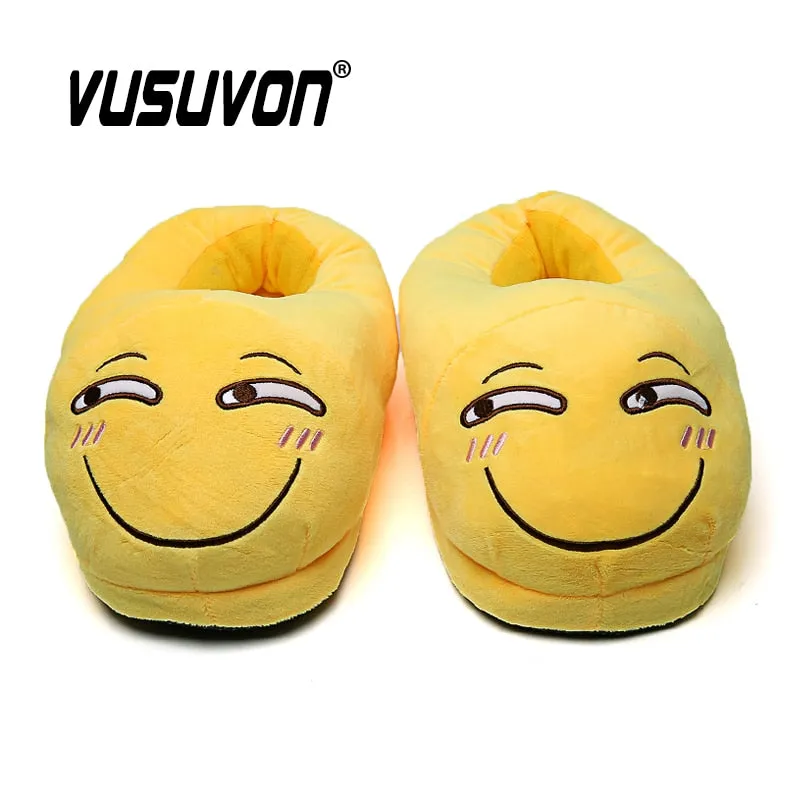 Slippers Men Bedroom Non-slip Women Men Shoes Soft Warm Plush Indoor Slippers Fashion Funny Gift Cute Home Winter Slippers