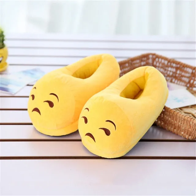Slippers Men Bedroom Non-slip Women Men Shoes Soft Warm Plush Indoor Slippers Fashion Funny Gift Cute Home Winter Slippers