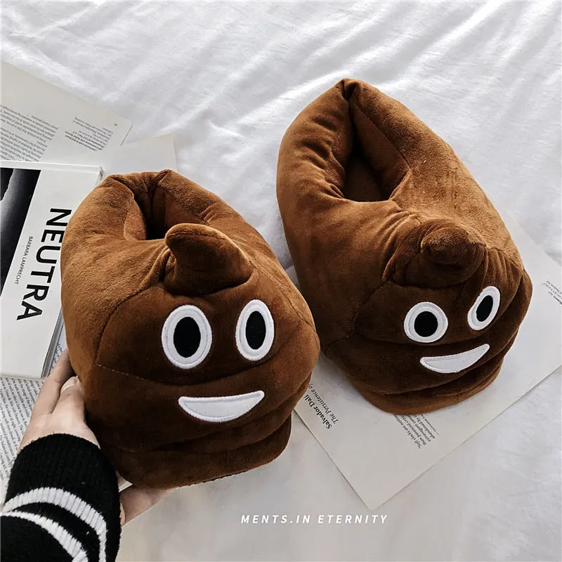 Slippers Men Bedroom Non-slip Women Men Shoes Soft Warm Plush Indoor Slippers Fashion Funny Gift Cute Home Winter Slippers