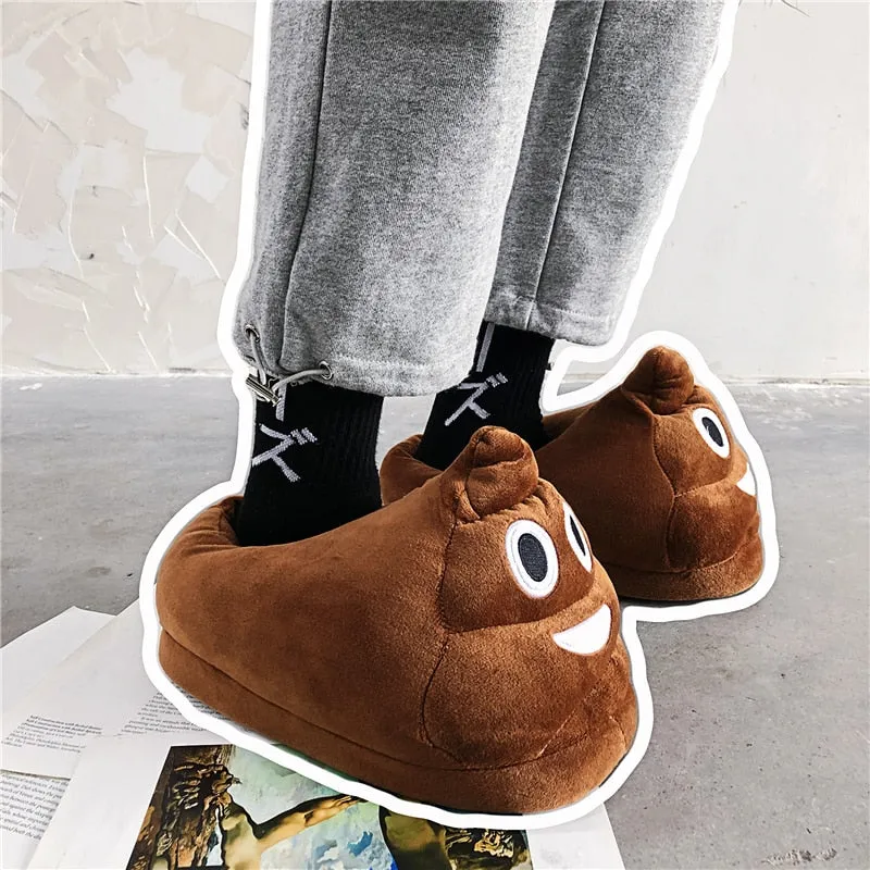 Slippers Men Bedroom Non-slip Women Men Shoes Soft Warm Plush Indoor Slippers Fashion Funny Gift Cute Home Winter Slippers
