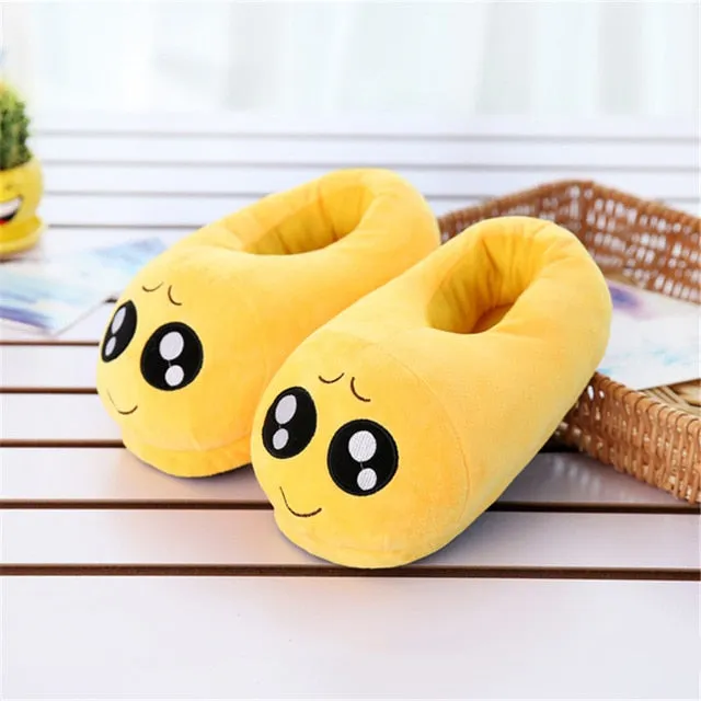 Slippers Men Bedroom Non-slip Women Men Shoes Soft Warm Plush Indoor Slippers Fashion Funny Gift Cute Home Winter Slippers