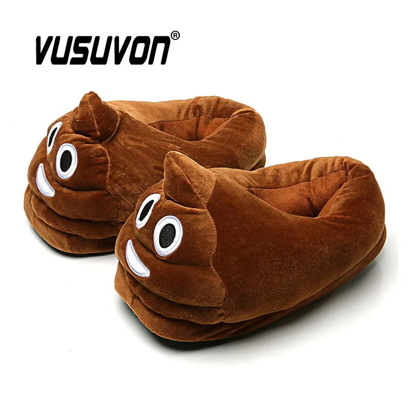 Slippers Men Bedroom Non-slip Women Men Shoes Soft Warm Plush Indoor Slippers Fashion Funny Gift Cute Home Winter Slippers