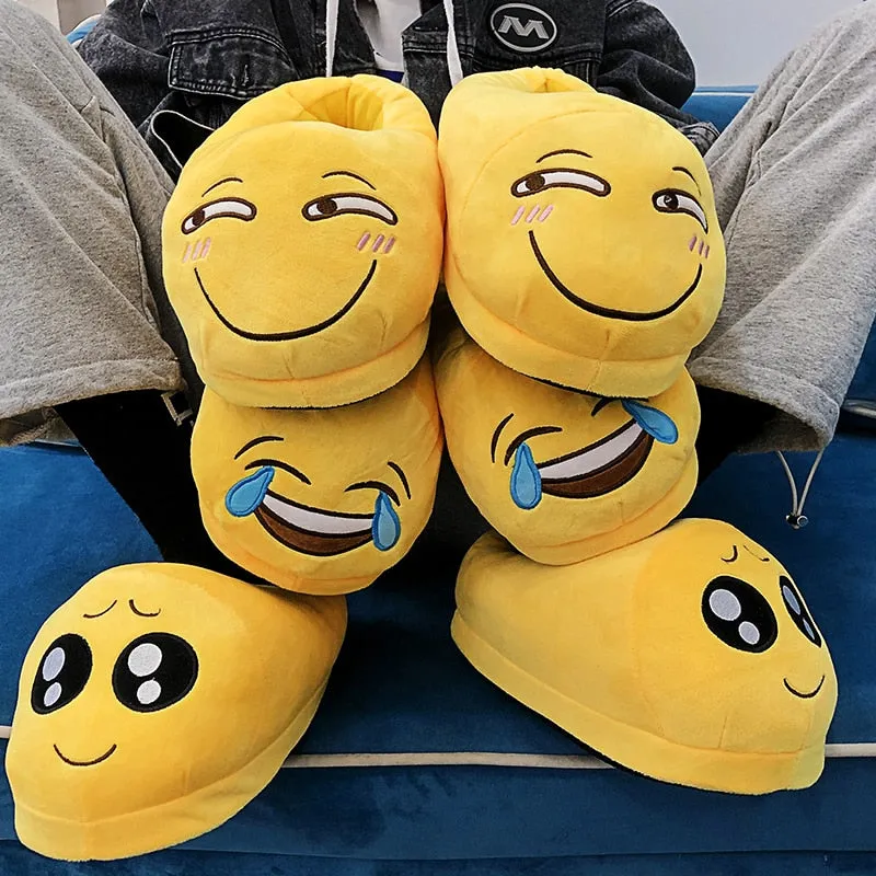Slippers Men Bedroom Non-slip Women Men Shoes Soft Warm Plush Indoor Slippers Fashion Funny Gift Cute Home Winter Slippers