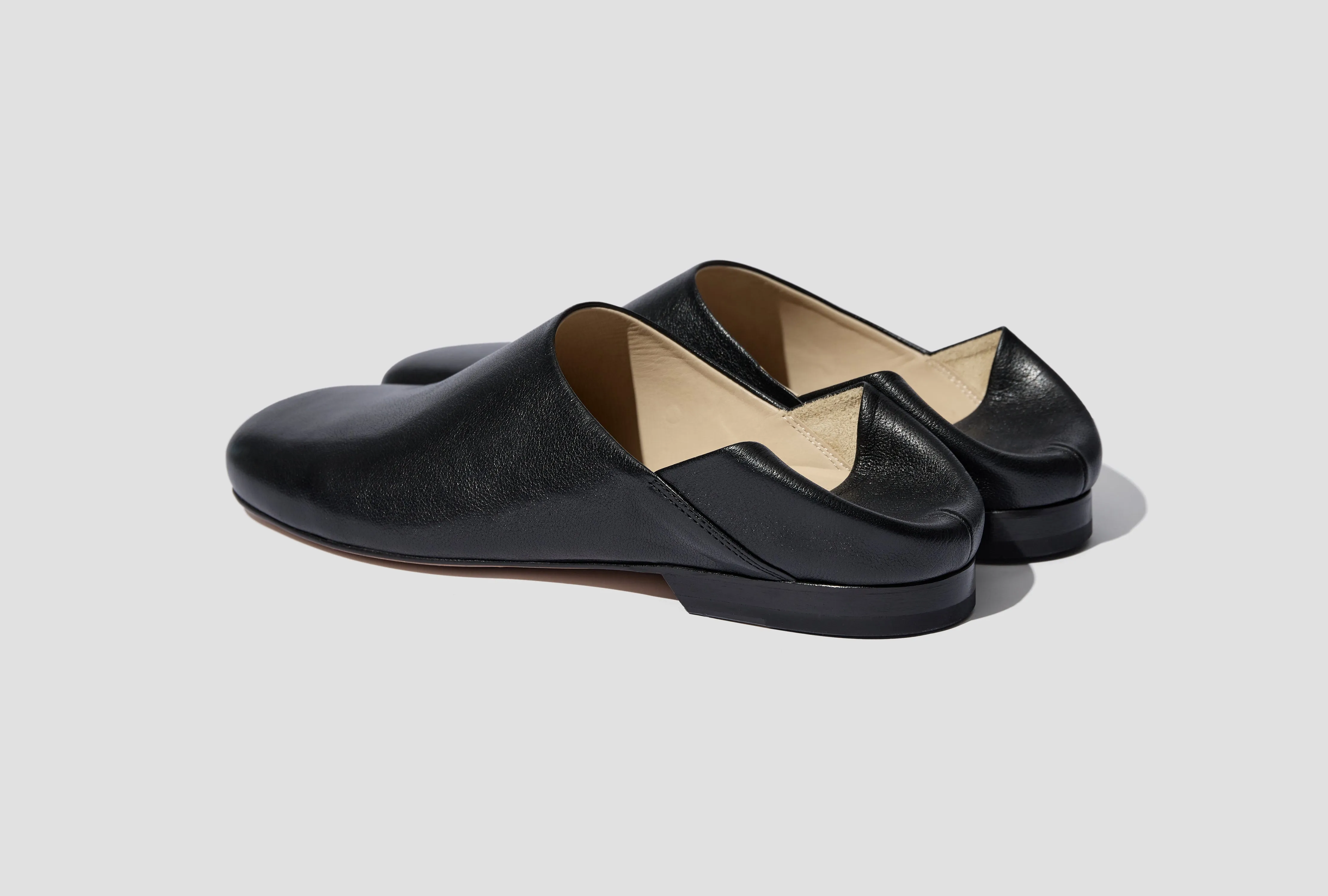 SLIPPERS - SOFT LEATHER FO0113 LL0043 Black