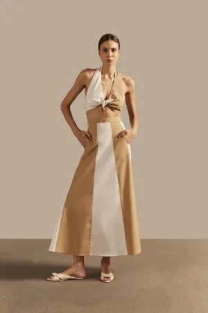 Solid Giardino Top & Skirt Set
