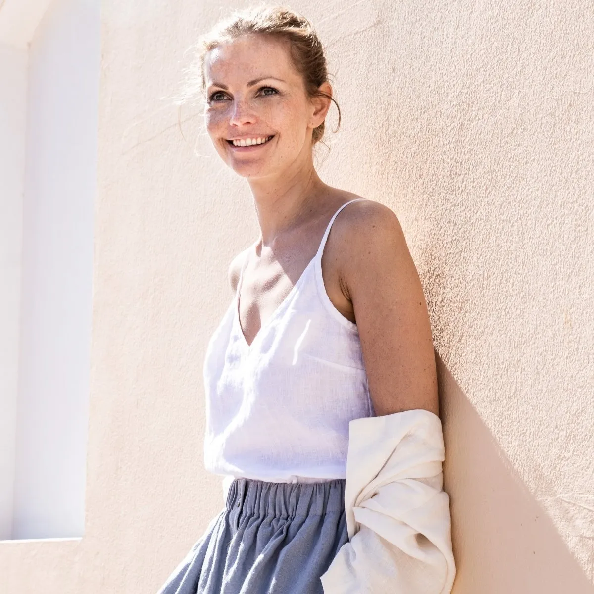 SORRENTO linen slip top