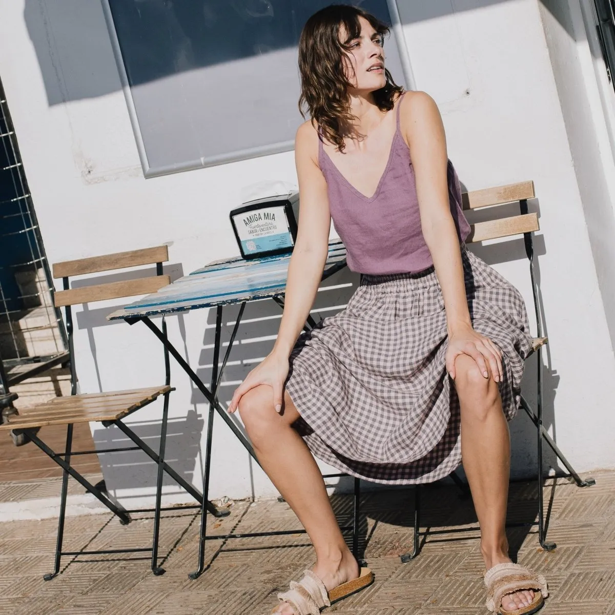 SORRENTO linen slip top