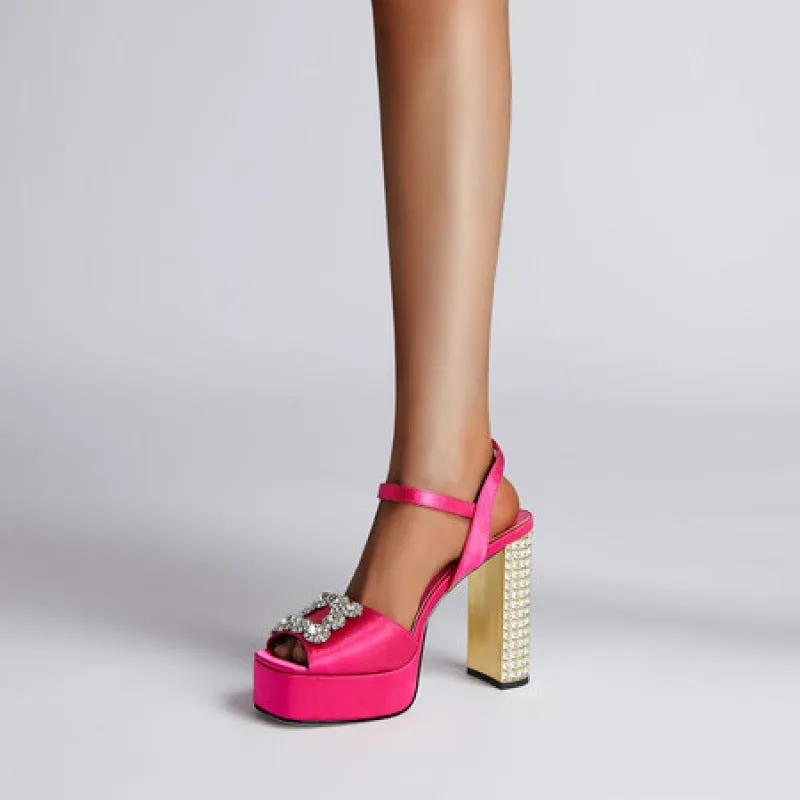 Sparkling Rivet Stiletto Sandals