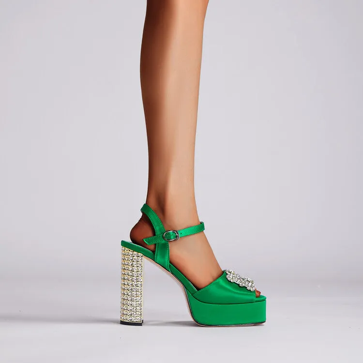 Sparkling Rivet Stiletto Sandals