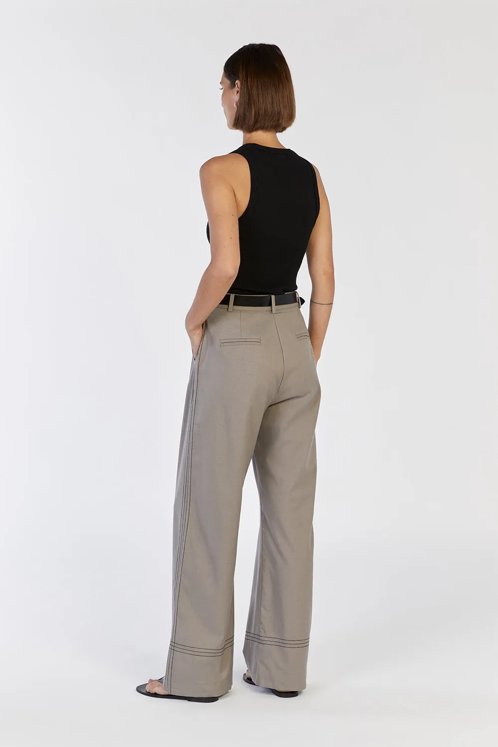 SUKI SMOKE STITCH DETAIL PANT