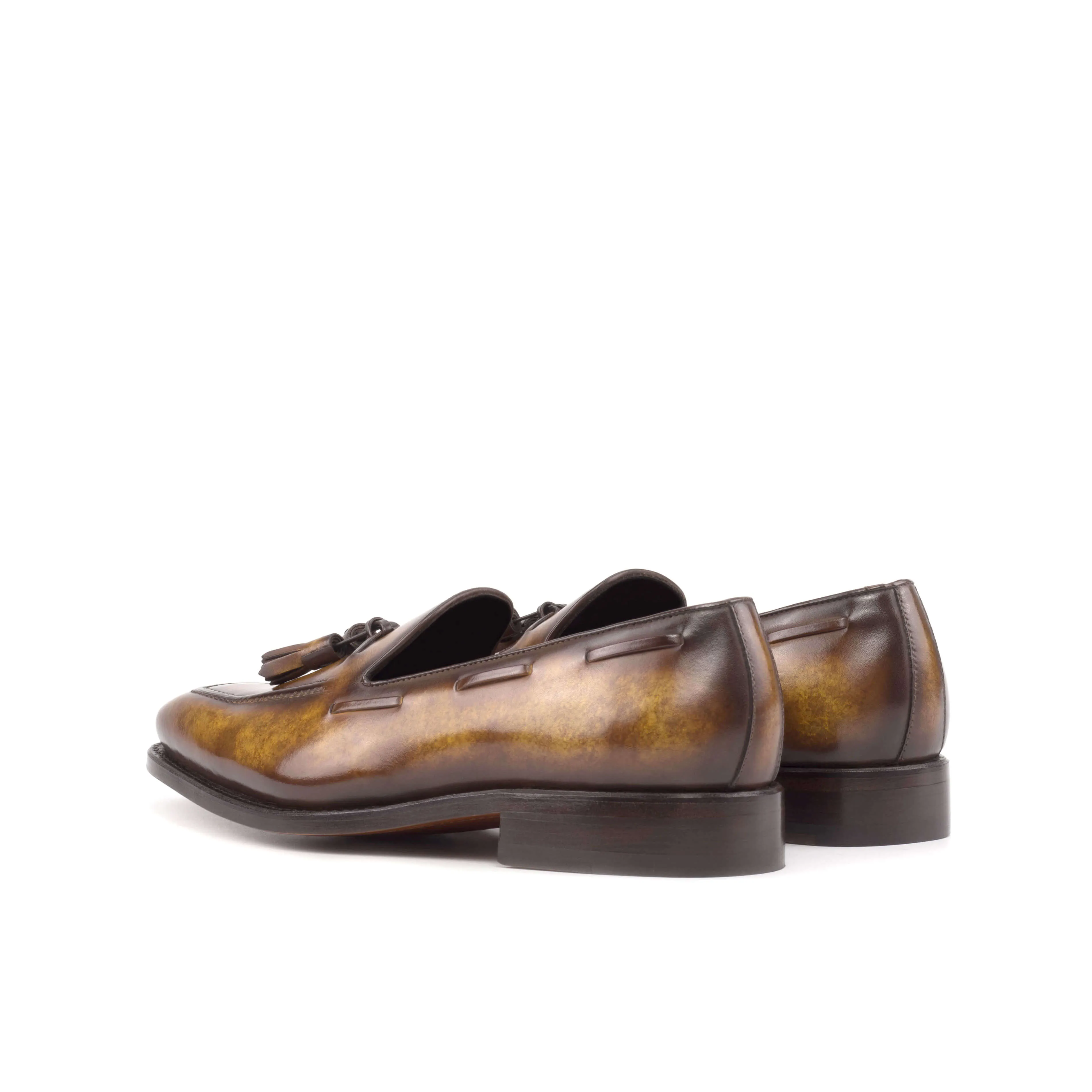 The Capri – Cognac Patina Brown Tassel Loafers.