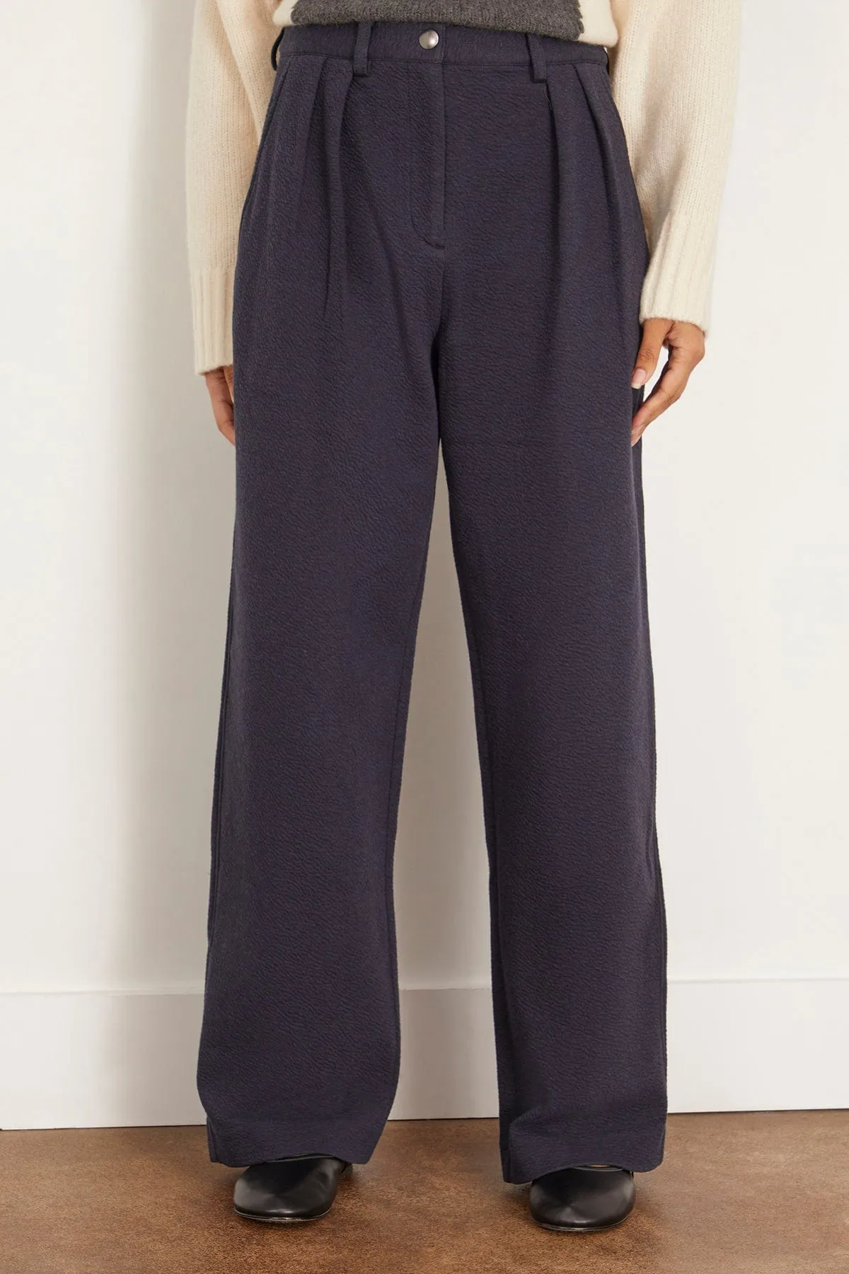 Tristan Knit Pant in Ink Melange