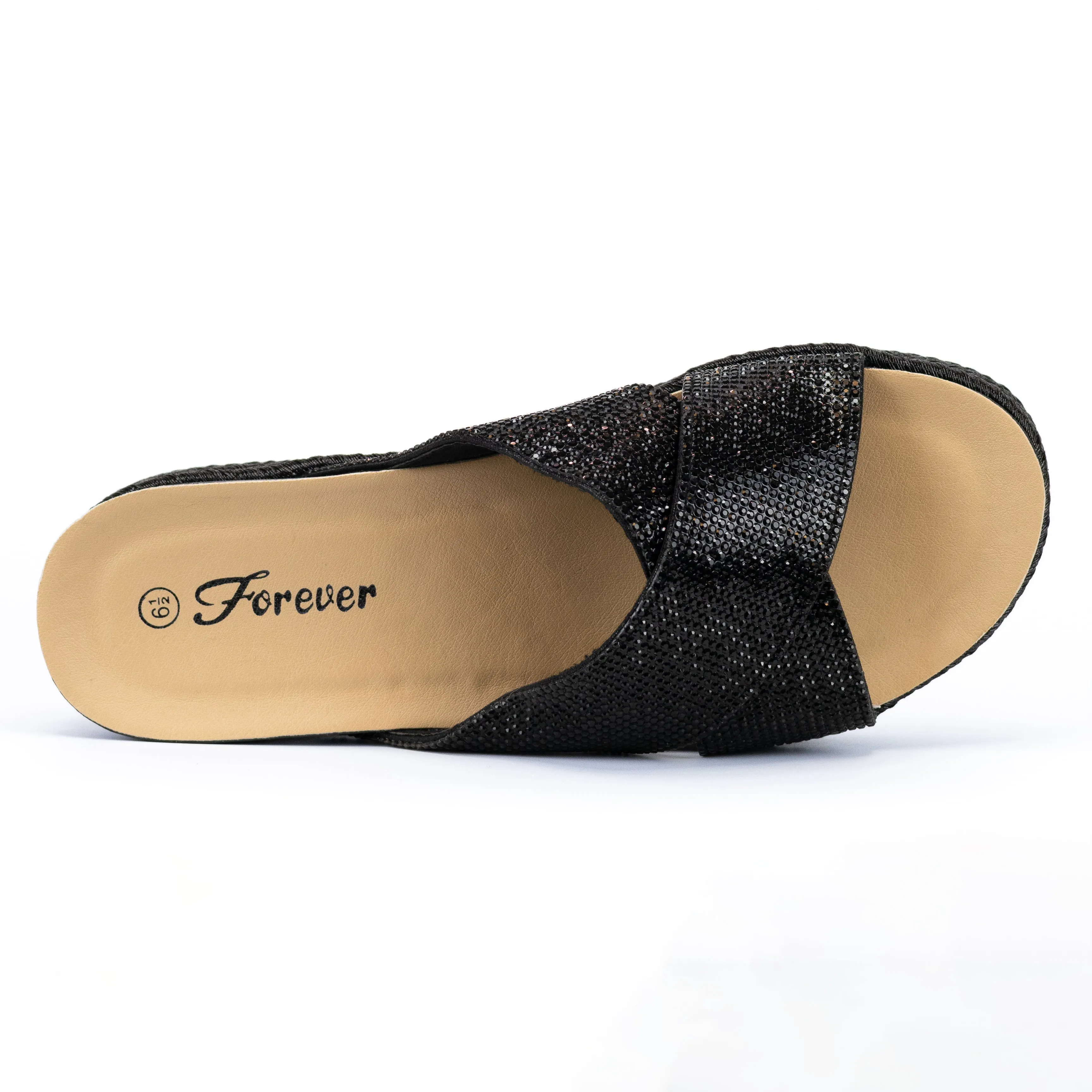 Twinkle - Embellished Slip On Platform Sandals