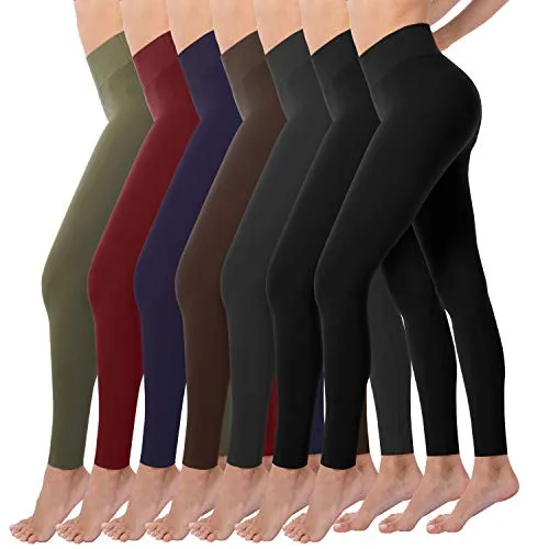 VALANDY High Waisted Yoga Pants Stretch Tummy Control Athletic Workout Running Leggings for Women Regular Size(7 Count)
