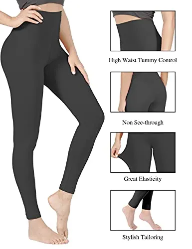 VALANDY High Waisted Yoga Pants Stretch Tummy Control Athletic Workout Running Leggings for Women Regular Size(7 Count)