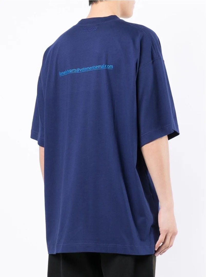Vetements Single And Ready To Mingle T-Shirt Blue