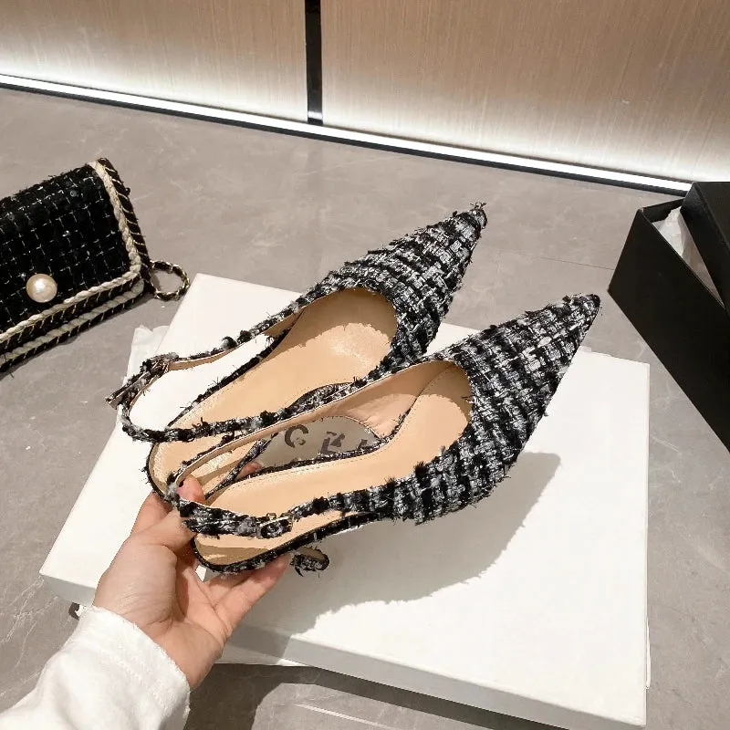 Women's Cross-strap Pointed High-heeled Sandals