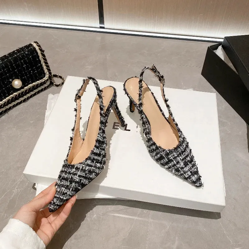 Women's Cross-strap Pointed High-heeled Sandals