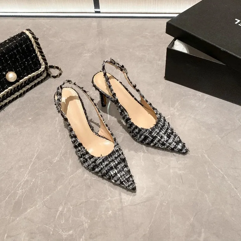 Women's Cross-strap Pointed High-heeled Sandals