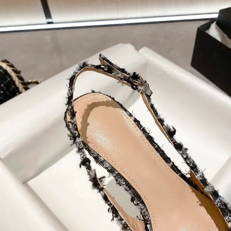 Women's Cross-strap Pointed High-heeled Sandals