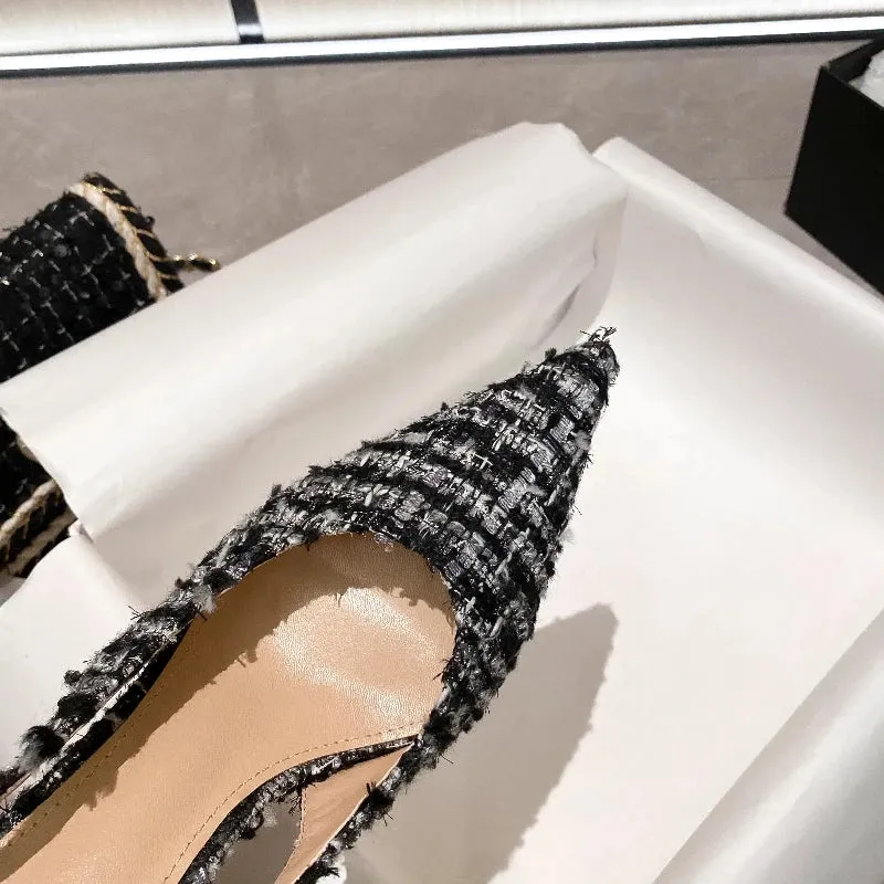 Women's Cross-strap Pointed High-heeled Sandals