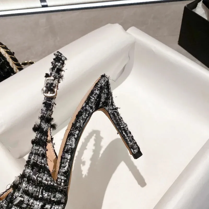 Women's Cross-strap Pointed High-heeled Sandals