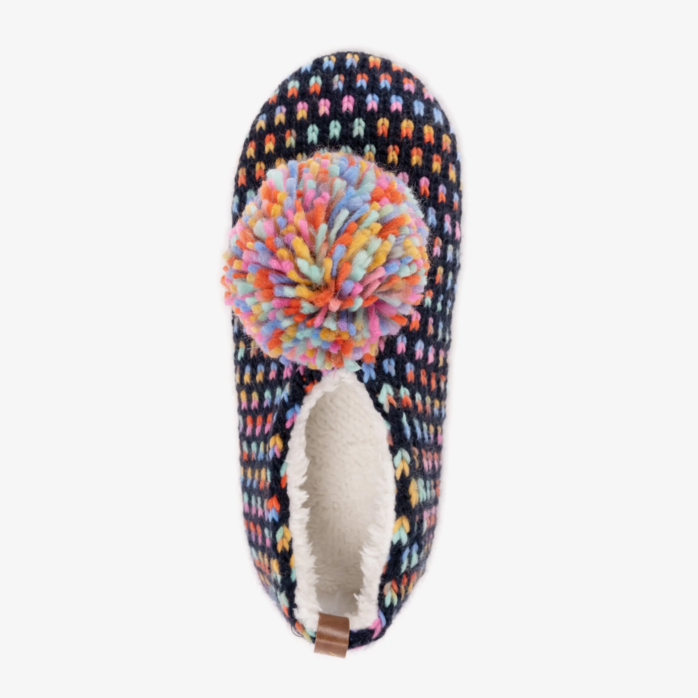 Women's Luxe Space-Dye Pom Ballerina Slipper