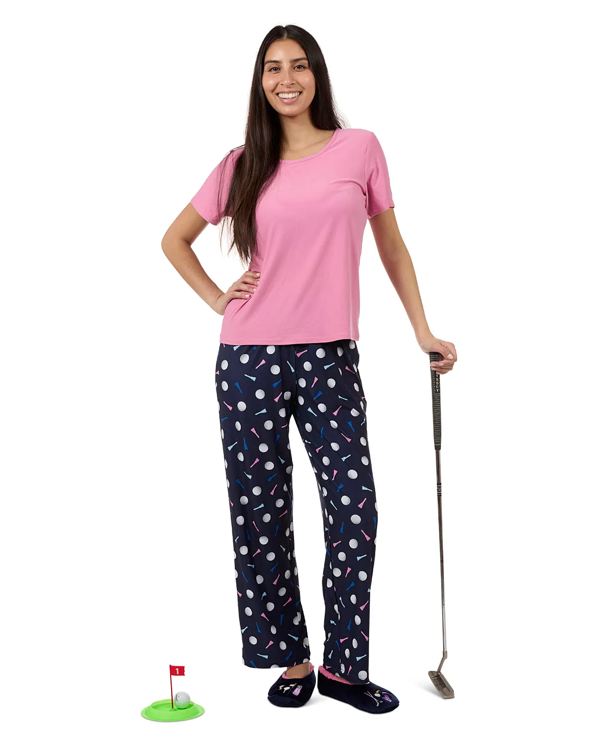 Women's Tee-Time 2 Piece PJ Set In A Bag
