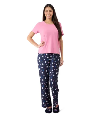 Women's Tee-Time 2 Piece PJ Set In A Bag