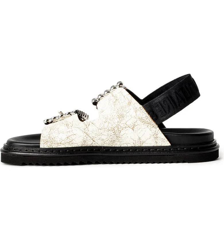 ZADIG & VOLTAIRE ALPHA GRUNGE SLINGBACK SANDALS
