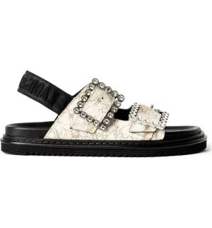 ZADIG & VOLTAIRE ALPHA GRUNGE SLINGBACK SANDALS