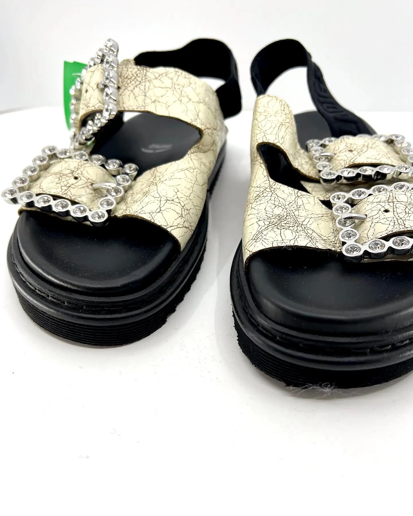 ZADIG & VOLTAIRE ALPHA GRUNGE SLINGBACK SANDALS